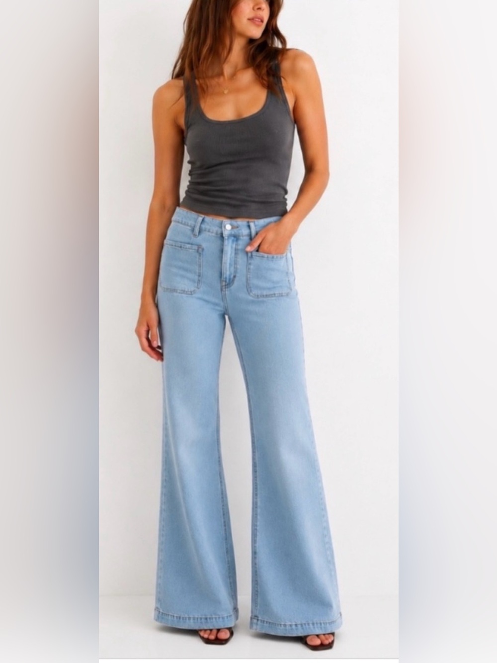 Perfect 7 For All Mankind Dojo Tailorless Sirte Flare Leg Trouser Denim Jeans